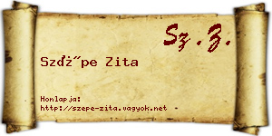 Szépe Zita névjegykártya